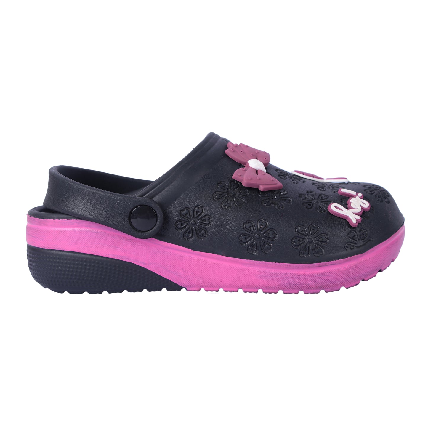 Vrino Flora Ultra Soft Lightweight EVA Clogs for Women & Girls – Black Onion