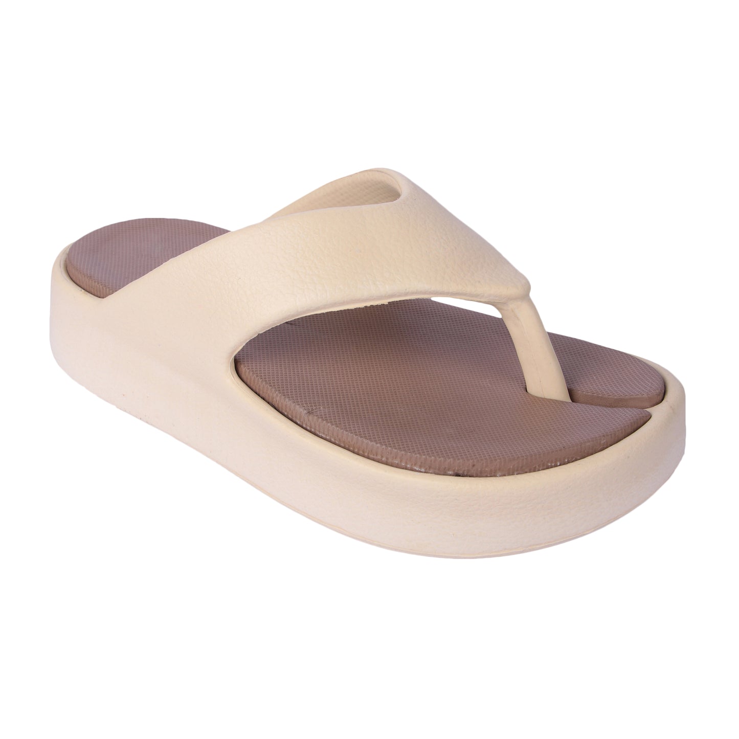 Vrino Jasmine Ultra Soft Lightweight EVA Slippers for Women & Girls – Beige Brown