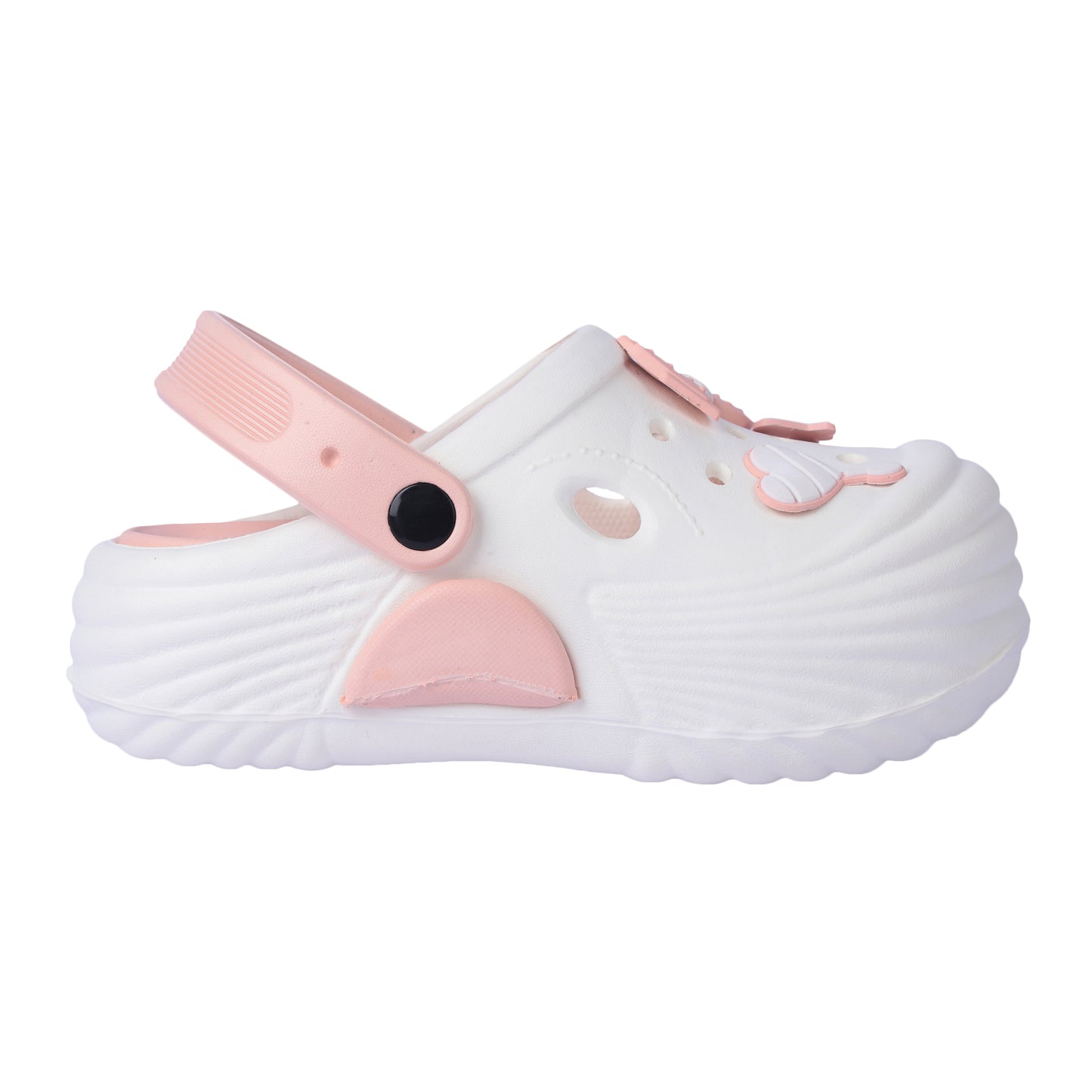 Vrino Queen Ultra Soft Lightweight EVA Clogs for Women & Girls – White Peach
