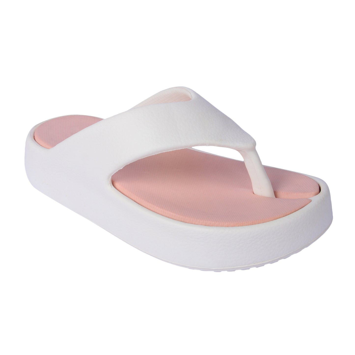 Vrino Jasmine Ultra Soft Lightweight EVA Slippers for Women & Girls – White Peach