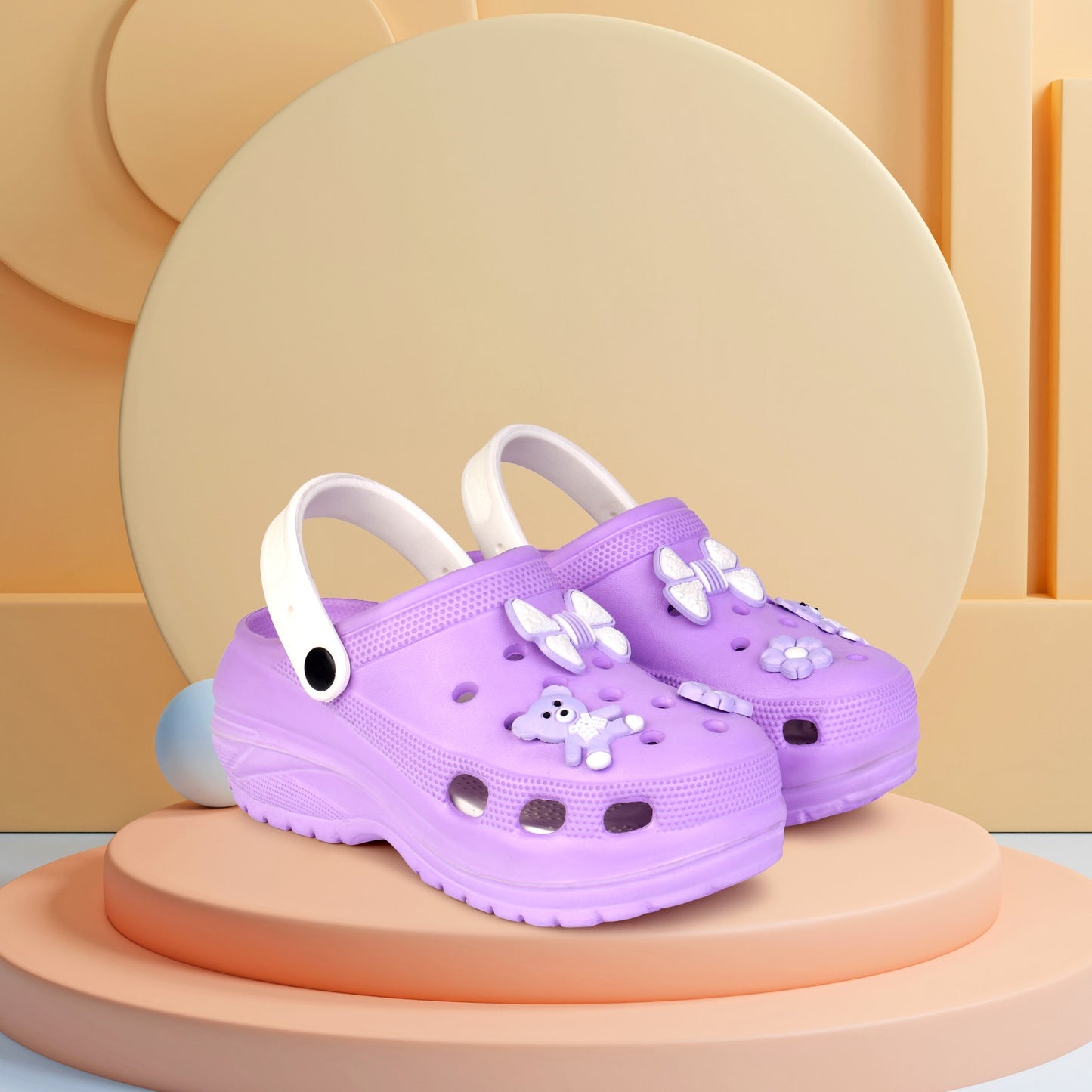 Vrino Barbie Ultra Soft Lightweight EVA Clogs for Women & Girls – Purple White