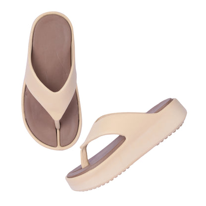 Vrino Jasmine Ultra Soft Lightweight EVA Slippers for Women & Girls – Beige Brown